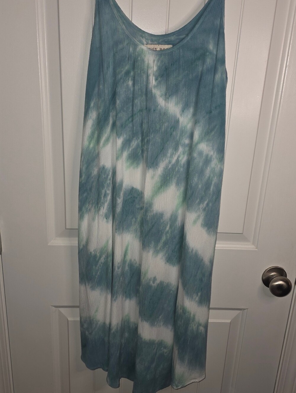 Knox Rose Tie-Dye Sage Green & Gauze Midi Dress NWOT Medium